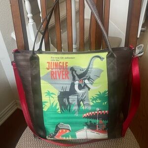 Harveys Disneyland 60th anniversary Jungle River Cruise poster tote